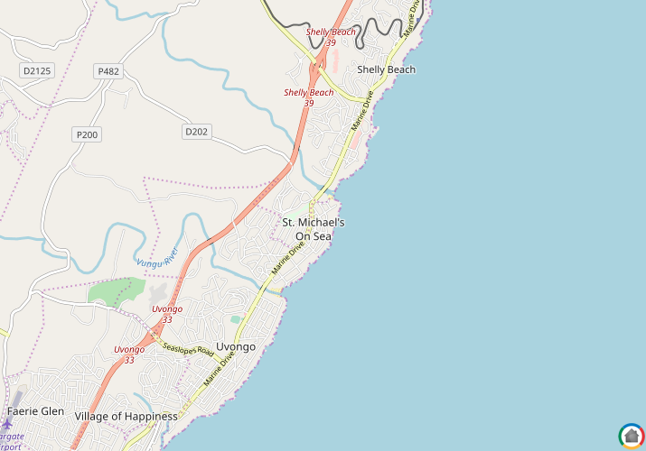 Map location of St Micheals on Sea